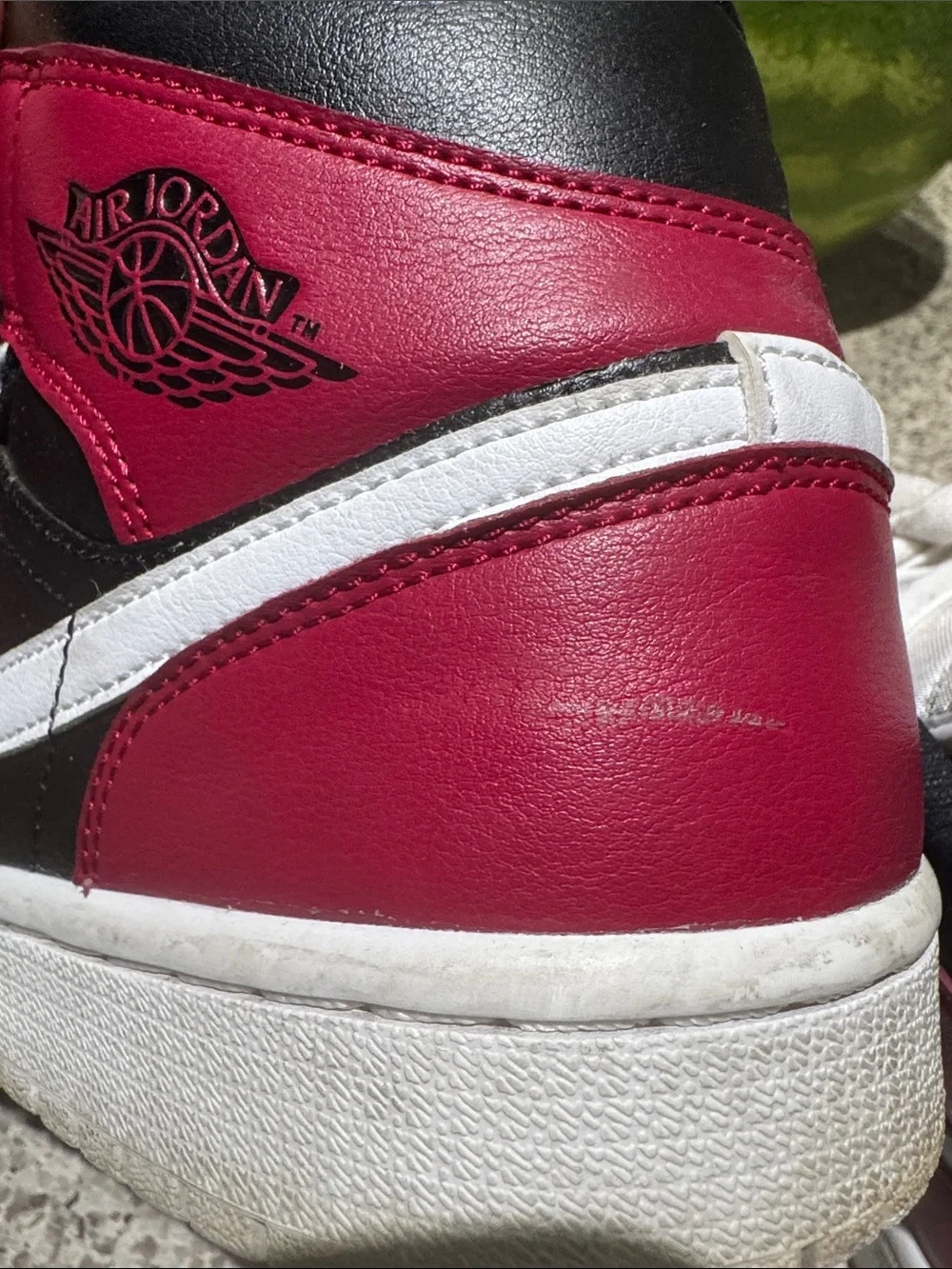 Jordan 1 Mid Men's Sneakers - White, Black and Red Size 9.5 W / 8 M